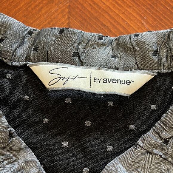 Soft by Avenue Silver Gray Textured Jacket Size 14/16 - Picture 5 of 12